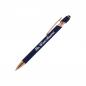 Preview: 5x Touchpen Kugelschreiber "Roségold" mit Namensgravur - aus Metall - dunkelblau
