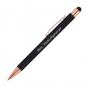 Preview: 5x Touchpen Kugelschreiber "Rosegold" mit Gravur / aus Metall / 5 Farben