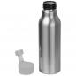 Preview: Alu Trinkflasche mit Gravur / 600 ml / mit silbergrauen Silikondeckel
