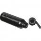 Preview: Aluminium Trinkflasche mit Gravur / mit Trageschlaufe / 600ml / Farbe: schwarz
