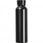 Preview: Aluminium Trinkflasche mit Gravur / mit Trageschlaufe / 600ml / Farbe: schwarz