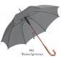 Preview: Automatik-Regenschirm mit Gravur / Farbe: grau/silbergrau