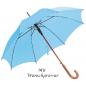 Preview: Automatik-Regenschirm mit Gravur / Farbe: hellblau