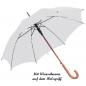 Preview: Automatik-Regenschirm mit Namensgravur - Farbe: weiß