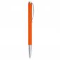 Preview: Dreh-Kugelschreiber mit Namensgravur - aus Metall - mit Soft Touch - orange