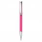 Preview: Dreh-Kugelschreiber mit Namensgravur - aus Metall - mit Soft Touch - pink