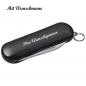 Mobile Preview: Edles 5-teiliges Aluminium Taschenmesser mit Namensgravur - Farbe: schwarz
