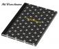 Preview: Kladde mit Namensgravur - Notizbuch - A5 - dotted - "black & white Stars"