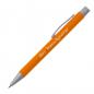 Preview: Kugelschreiber mit Gravur / aus Metall mit rubber finish Oberfläche / orange