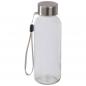 Preview: Kunststoff Trinkflasche mit Gravur / mit Neoprenüberzug / 300ml / transparent