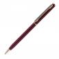 Preview: Metal-Kugelschreiber "slim" mit Gravur / mit goldfarbige Teile / Farbe: rot