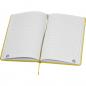 Preview: Notizbuch mit Gravur / DIN A5 / Umschlag aus PU / 160 Seiten / Farbe: gelb