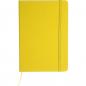 Preview: Notizbuch mit Gravur / DIN A5 / Umschlag aus PU / 160 Seiten / Farbe: gelb
