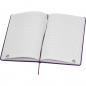 Preview: Notizbuch mit Gravur / DIN A5 / Umschlag aus PU / 160 Seiten / Farbe: lila