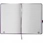 Preview: Notizbuch mit Gravur / DIN A5 / Umschlag aus PU / 160 Seiten / Farbe: lila