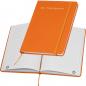 Preview: Notizbuch mit Gravur / DIN A5 / Umschlag aus PU / 160 Seiten / Farbe: orange