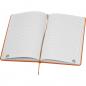 Preview: Notizbuch mit Gravur / DIN A5 / Umschlag aus PU / 160 Seiten / Farbe: orange