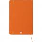Preview: Notizbuch mit Gravur / DIN A5 / Umschlag aus PU / 160 Seiten / Farbe: orange