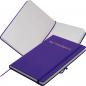 Preview: Notizbuch mit Gravur / DIN A6 / 160 S. / blanko / PU Hardcover / Farbe: violett