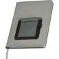 Preview: Notizbuch mit Gravur / PU Einband / A5 / 160 S. / Smartphonefach / Farbe: grau
