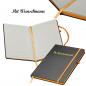 Preview: Notizbuch mit Namensgravur - A5 - 160 S. liniert - PU Hardcover - Farbe: orange