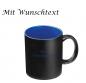Preview: Porzellantasse mit Gravur / Kaffeetasse / 300 ml / Farbe: schwarz-blau