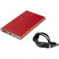 Preview: Powerbank mit Gravur / aus Metall / 4.000 mAH / Farbe: rot