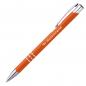 Preview: Schlanker Kugelschreiber mit Gravur / aus Metall / Farbe: orange