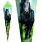 Preview: Schultüte mit Gravur / Zuckertüte / 85cm / eckig / "Pferd - Power Horse"