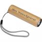 Preview: Taschenlampe mit Gravur / aus Bambus mit Akku zum aufladen und USB-C Kabel