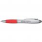 Preview: Touchpen Kugelschreiber mit Gravur / Farbe: silber-rot
