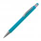 Preview: Touchpen Kugelschreiber mit Namensgravur / aus Metall / Farbe: hellblau