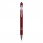 Preview: Touchpen Kugelschreiber mit Namensgravur - aus Metall - Soft-Touch - dunkelrot