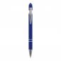 Preview: Touchpen Kugelschreiber mit Namensgravur - aus Metall - Soft-Touch - Farbe: blau