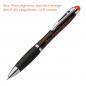 Preview: Touchpen Leucht-Kugelschreiber mit Gravur / Farbe: schwarz-orange