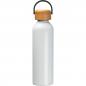 Preview: Trinkflasche aus recyceltem Aluminium mit Gravur / 600 ml / Farbe: weiß