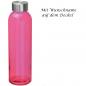Preview: Trinkflasche mit Gravur / aus Glas / Füllmenge: 500ml / Farbe: pink