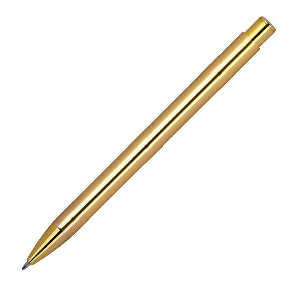 10 Druckkugelschreiber aus Metall mit Namensgravur - Farbe: Metallic gold