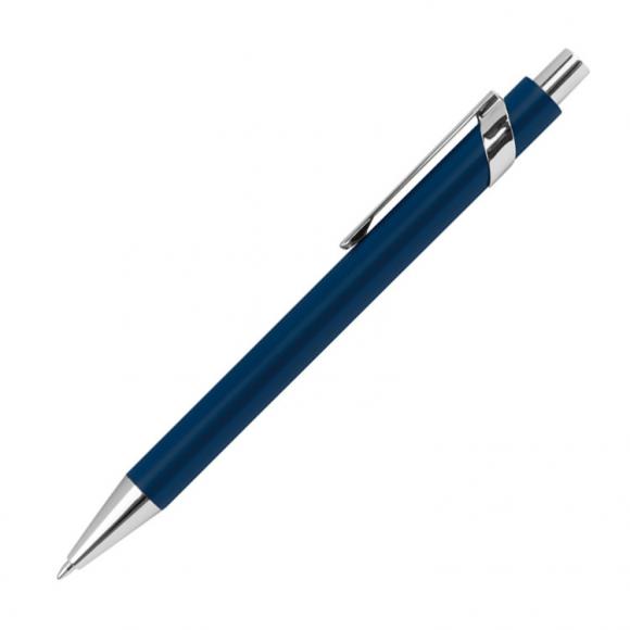 10 Kugelschreiber aus Metall mit Gravur / mit Applikationen / Farbe: dunkelblau
