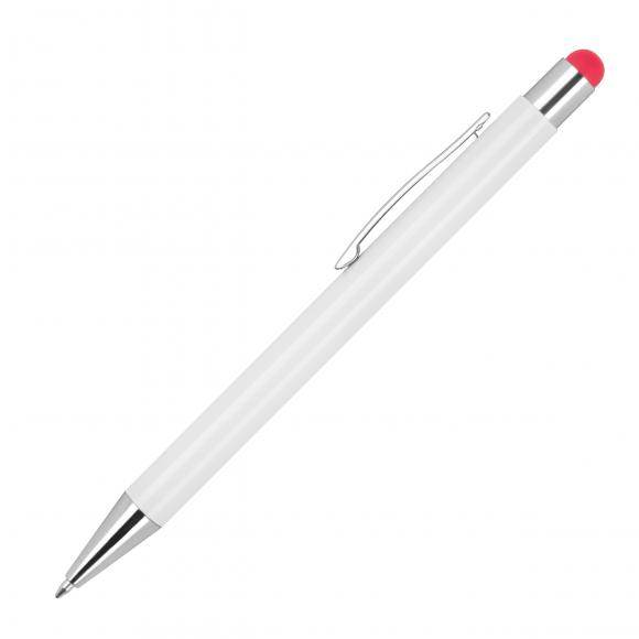 10 Touchpen Kugelschreiber / aus Metall / Stylusfarbe: rot