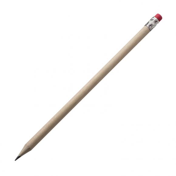 100 Bleistifte mit Radierer - Härtegrad: HB - unlackiert mit Namensgravur