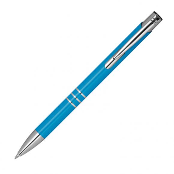 100 Kugelschreiber aus Metall mit Namensgravur blau Farbe 