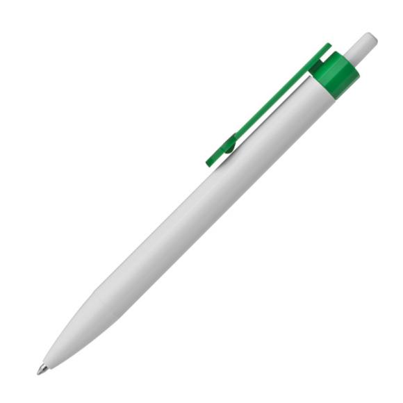 10x Druckkugelschreiber mit Gravur / mit Smile Gesicht / Clipfarbe: grün