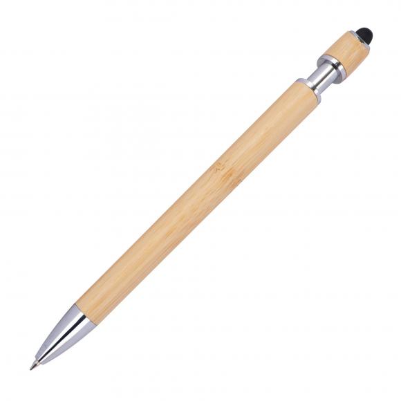 10x Holz-Touchpen-Kugelschreiber mit Gravur / aus Bambus