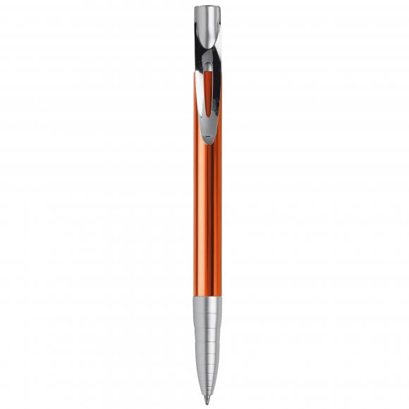 10x Kugelschreiber mit Namensgravur - aus Metall - Farbe: orange