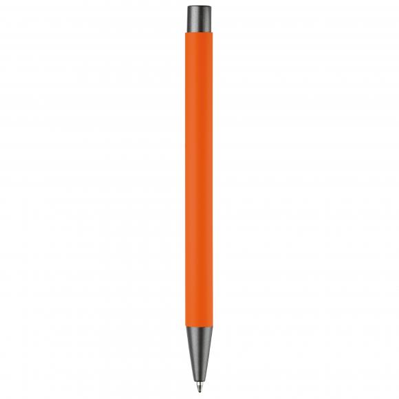 10x Kugelschreiber mit Namensgravur - aus Metall mit Soft-Touch - Farbe: orange