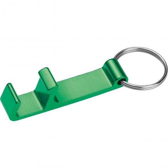 10x Schlüsselanhänger mit Namensgravur - mit Flaschenöffner - Farbe: grün