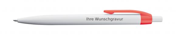 25x Kugelschreiber mit Gravur / Clipfarbe: rot