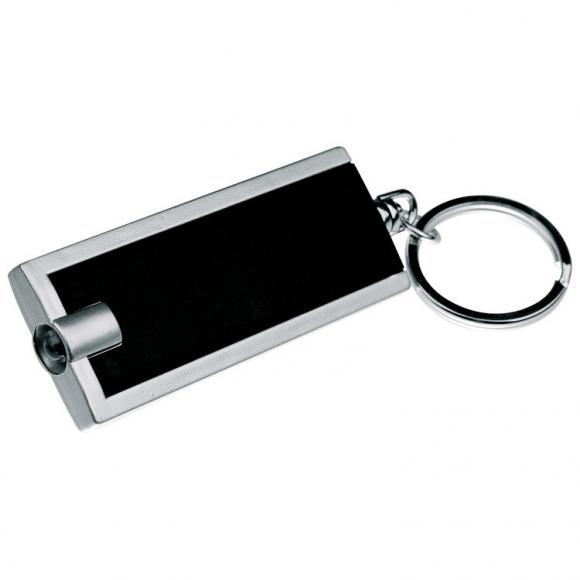 4x Schlüsselanhänger mit LED Taschenlampe mit Gravur / je1xschwarz,blau,rot,grau