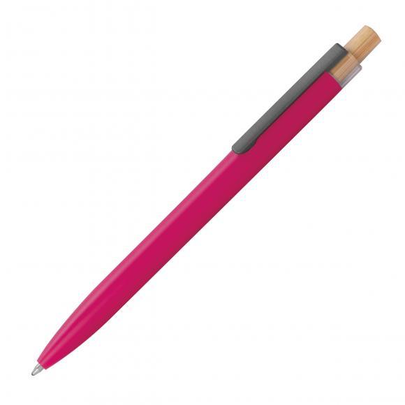 5 Kugelschreiber aus recyceltem Aluminium mit Namensgravur - Farbe: pink